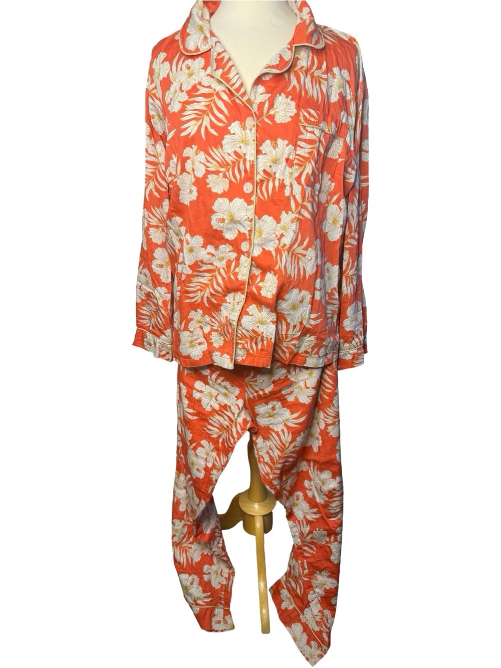 BedHead Coral and White Floral Lounge Shorts